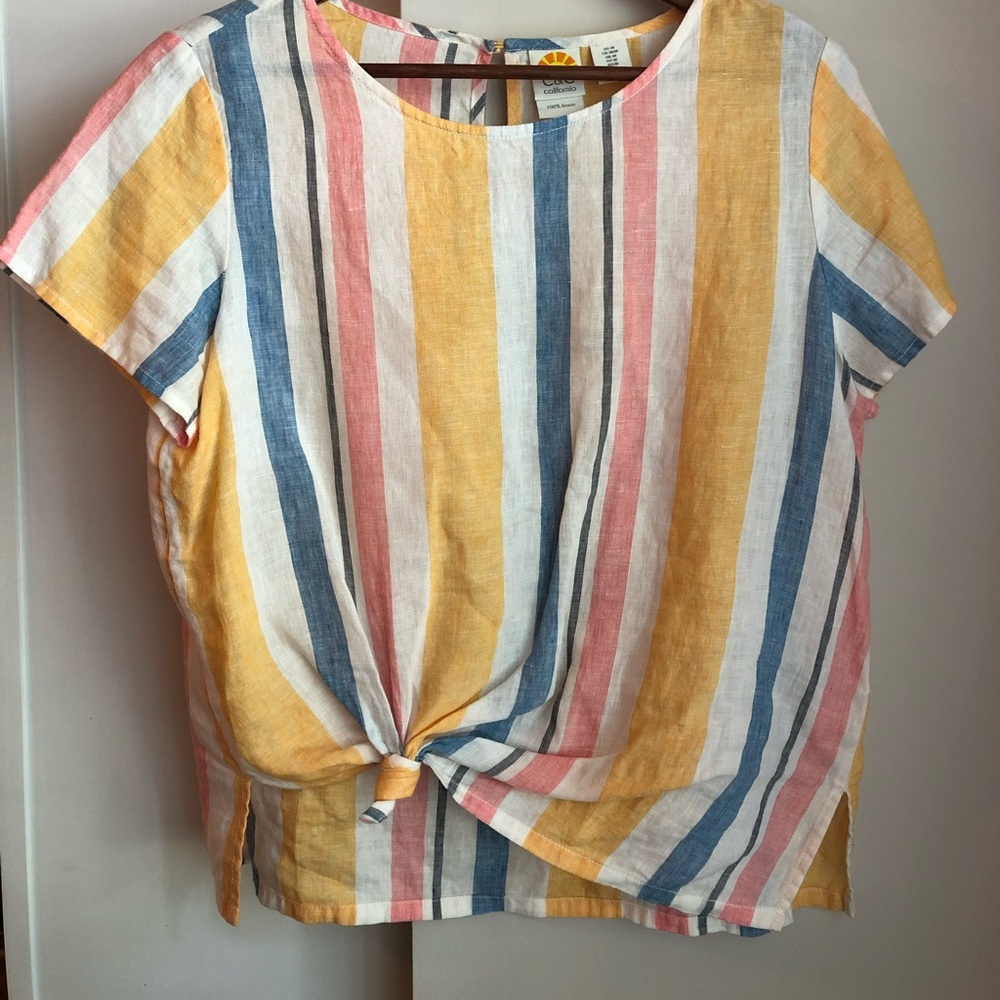 C&C California Pastel Linen Top Striped